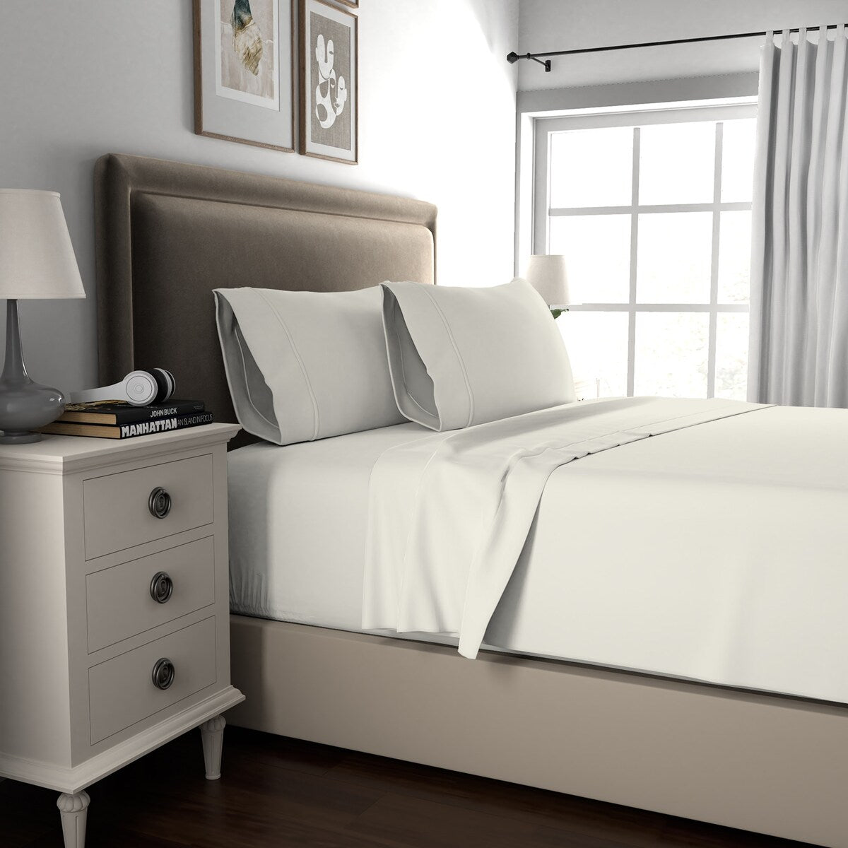 Ensemble de draps Color Sense 800TC en mélange de coton de luxe infroissable