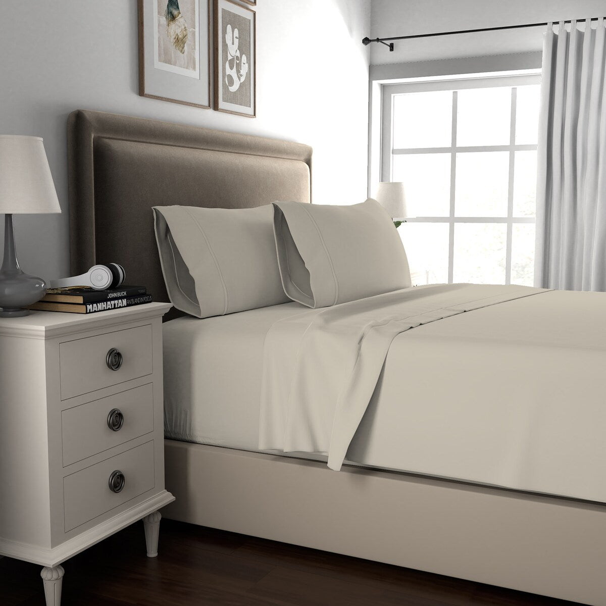 Ensemble de draps Color Sense 800TC en mélange de coton de luxe infroissable