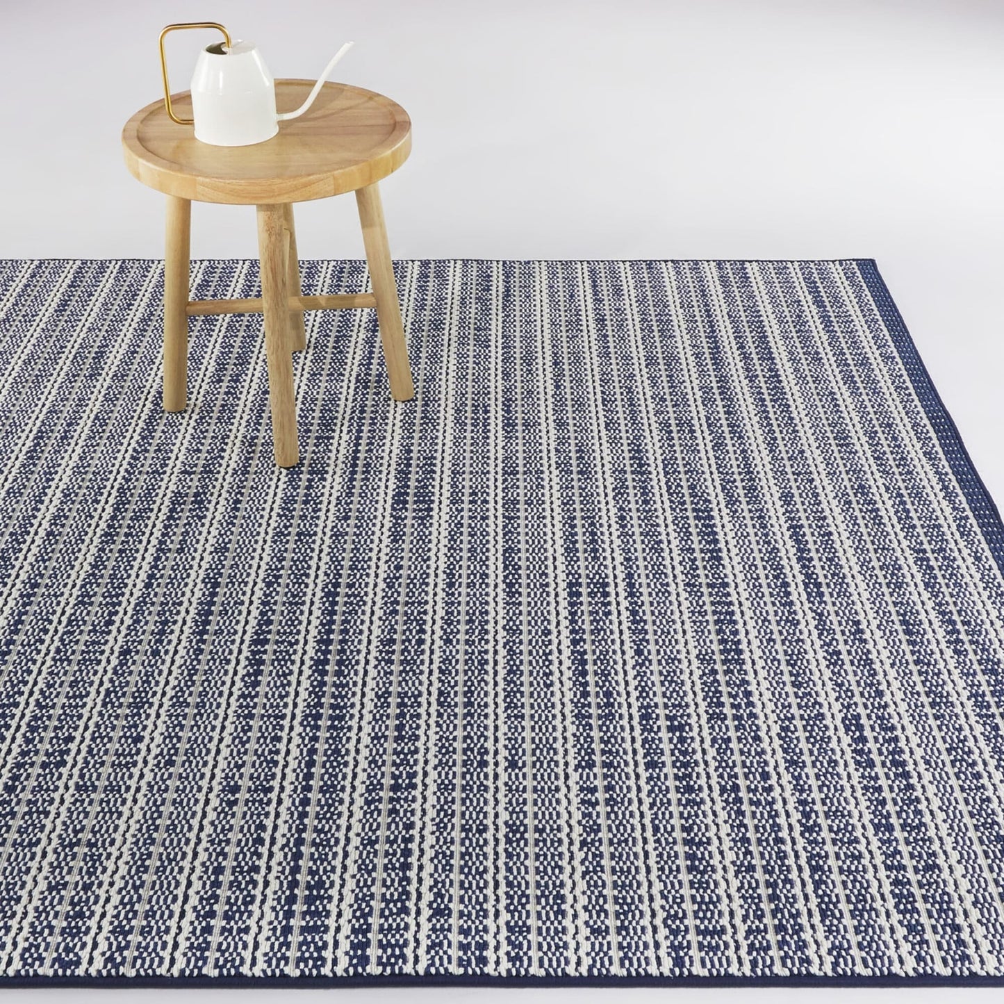 Tapis d'intérieur/extérieur Connell à rayures transitionnelles