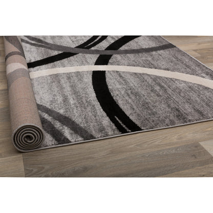 Tapis contemporain à motif de cercles abstraits, collection World Rug Gallery