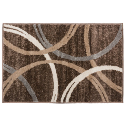 Tapis contemporain à motif de cercles abstraits, collection World Rug Gallery