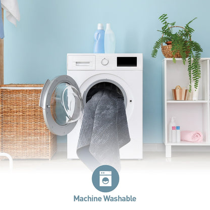 Tapis contemporain à rayures usées lavable en machine