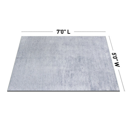 Tapis contemporain à rayures usées lavable en machine