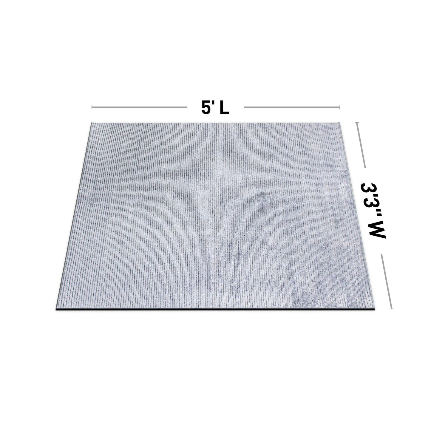 Tapis contemporain à rayures usées lavable en machine