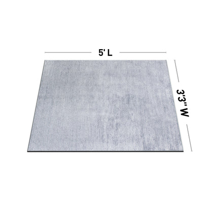 Tapis contemporain à rayures usées lavable en machine