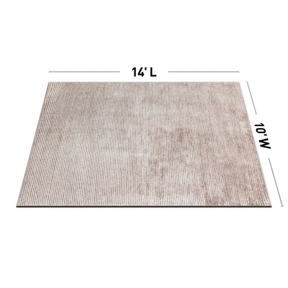 Tapis contemporain à rayures usées lavable en machine