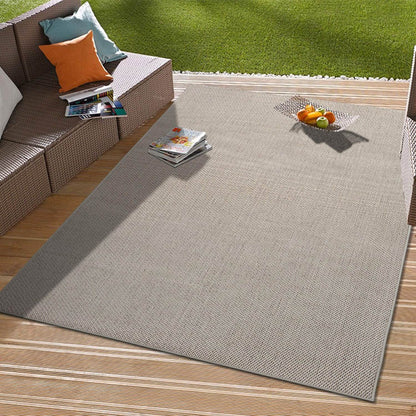 Tapis contemporain uni d'intérieur/extérieur