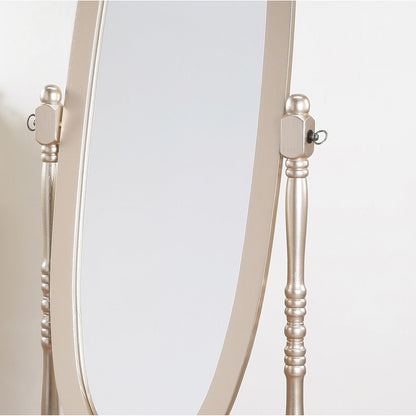 Miroir sur pied traditionnel en bois Roundhill Furniture Copper Grove Monks Hood