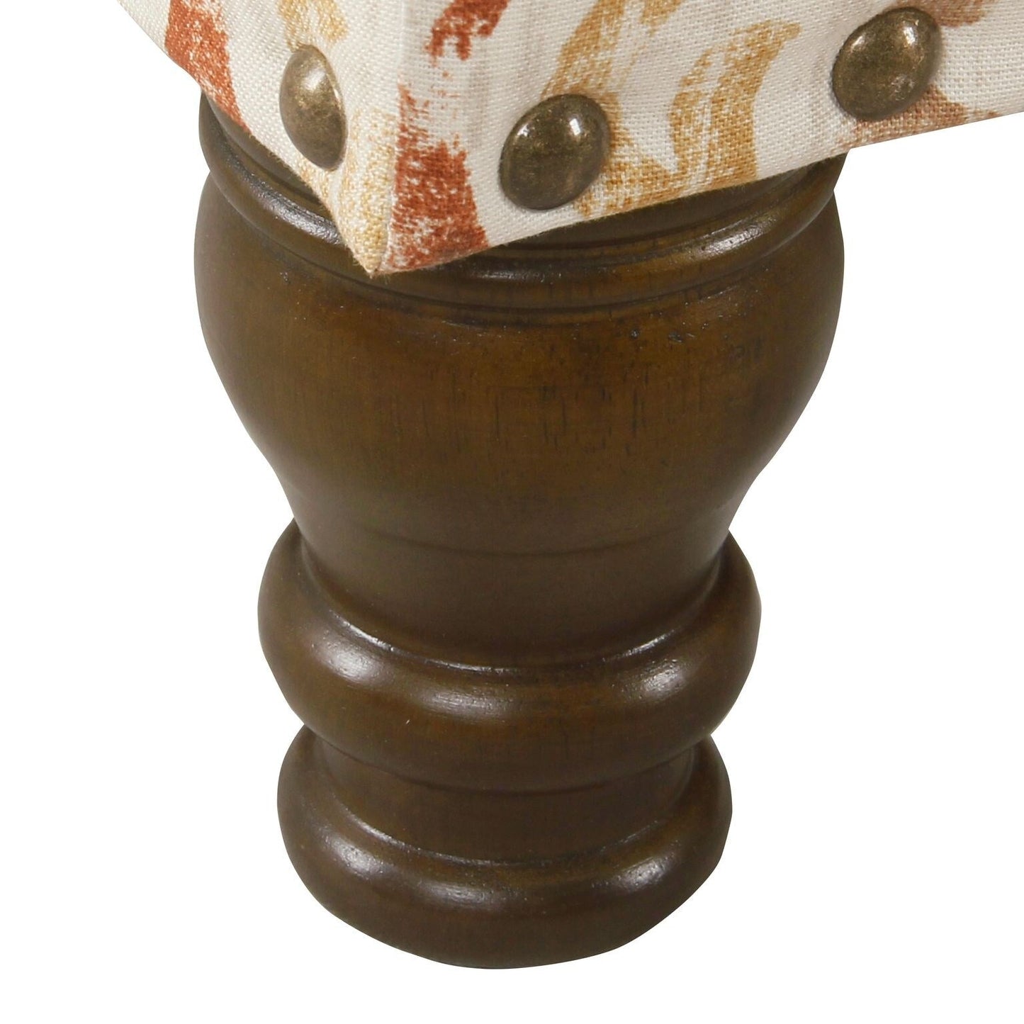 Banc de rangement rembourré Copper Grove Muscari avec bordure cloutée