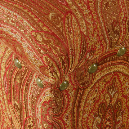 Banc de rangement rembourré Copper Grove Muscari avec bordure cloutée