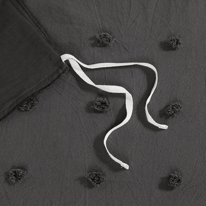 Parure de lit Intelligent Design en coton jacquard maïs avec taies d'oreiller carrées et coussins décoratifs