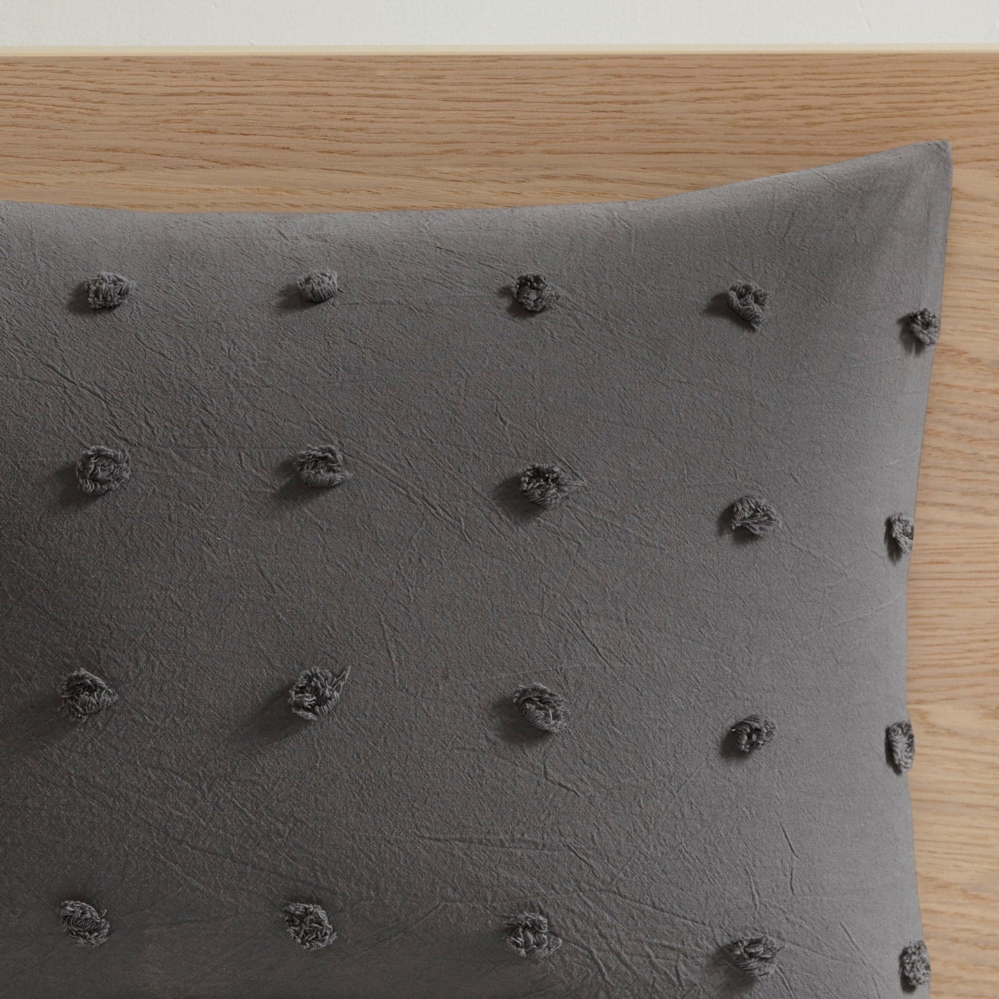 Parure de lit Intelligent Design en coton jacquard maïs avec taies d'oreiller carrées et coussins décoratifs