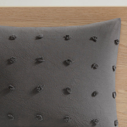 Parure de lit Intelligent Design en coton jacquard maïs avec taies d'oreiller carrées et coussins décoratifs