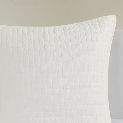 Parure de lit Intelligent Design en coton jacquard maïs avec taies d'oreiller carrées et coussins décoratifs