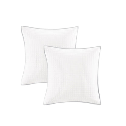 Parure de lit Intelligent Design en coton jacquard maïs avec taies d'oreiller carrées et coussins décoratifs