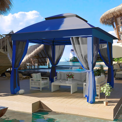 Gazebo escamotable en acier Cozywor de 11 pi x 11 pi avec moustiquaire