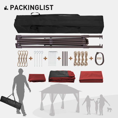 Gazebo escamotable en acier Cozywor de 11 pi x 11 pi avec moustiquaire