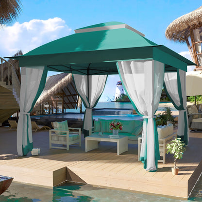 Gazebo escamotable en acier Cozywor de 11 pi x 11 pi avec moustiquaire