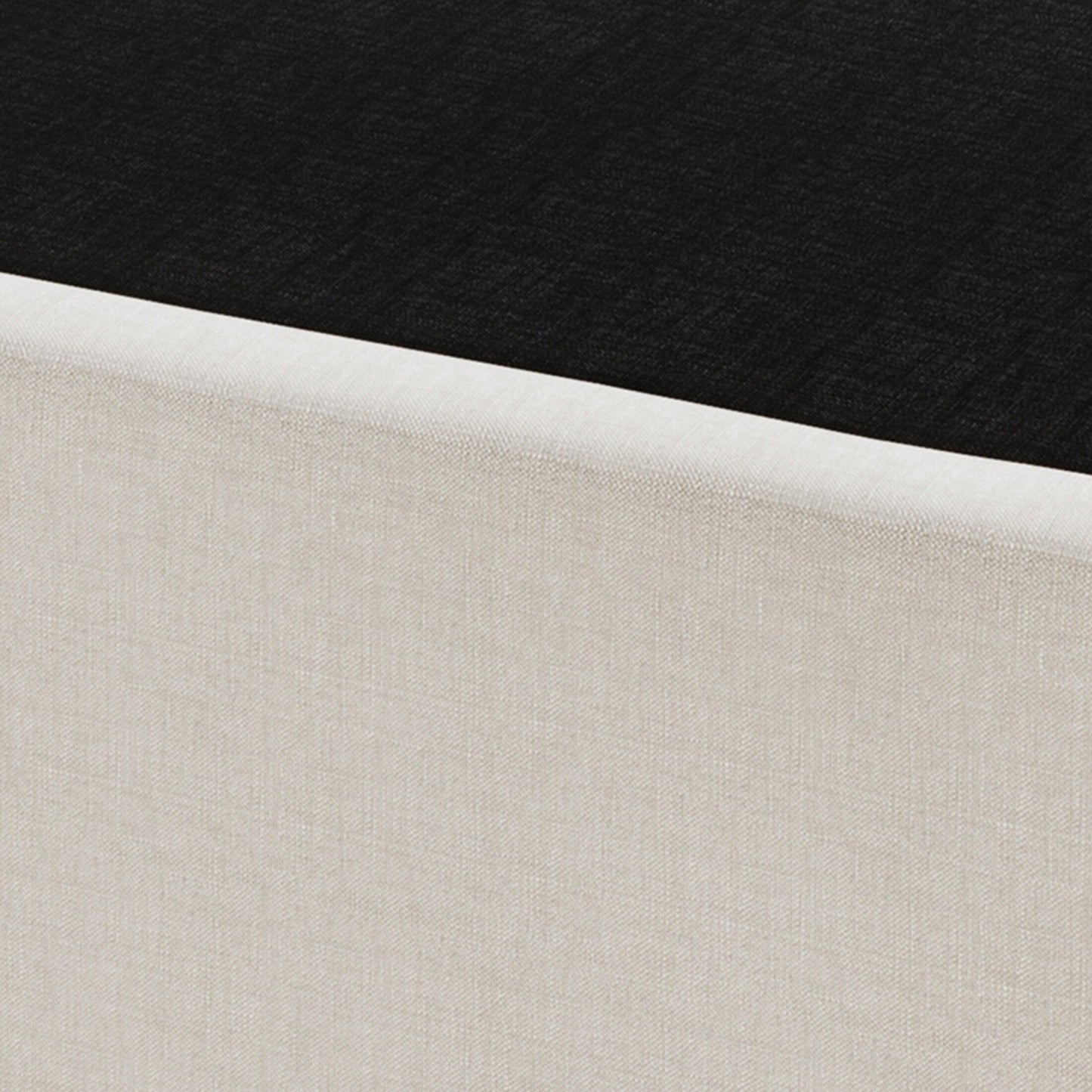 Sommier à ressorts en bois massif CraftPorch de 5 pouces avec lattes en bois et revêtement en lin gris chaud