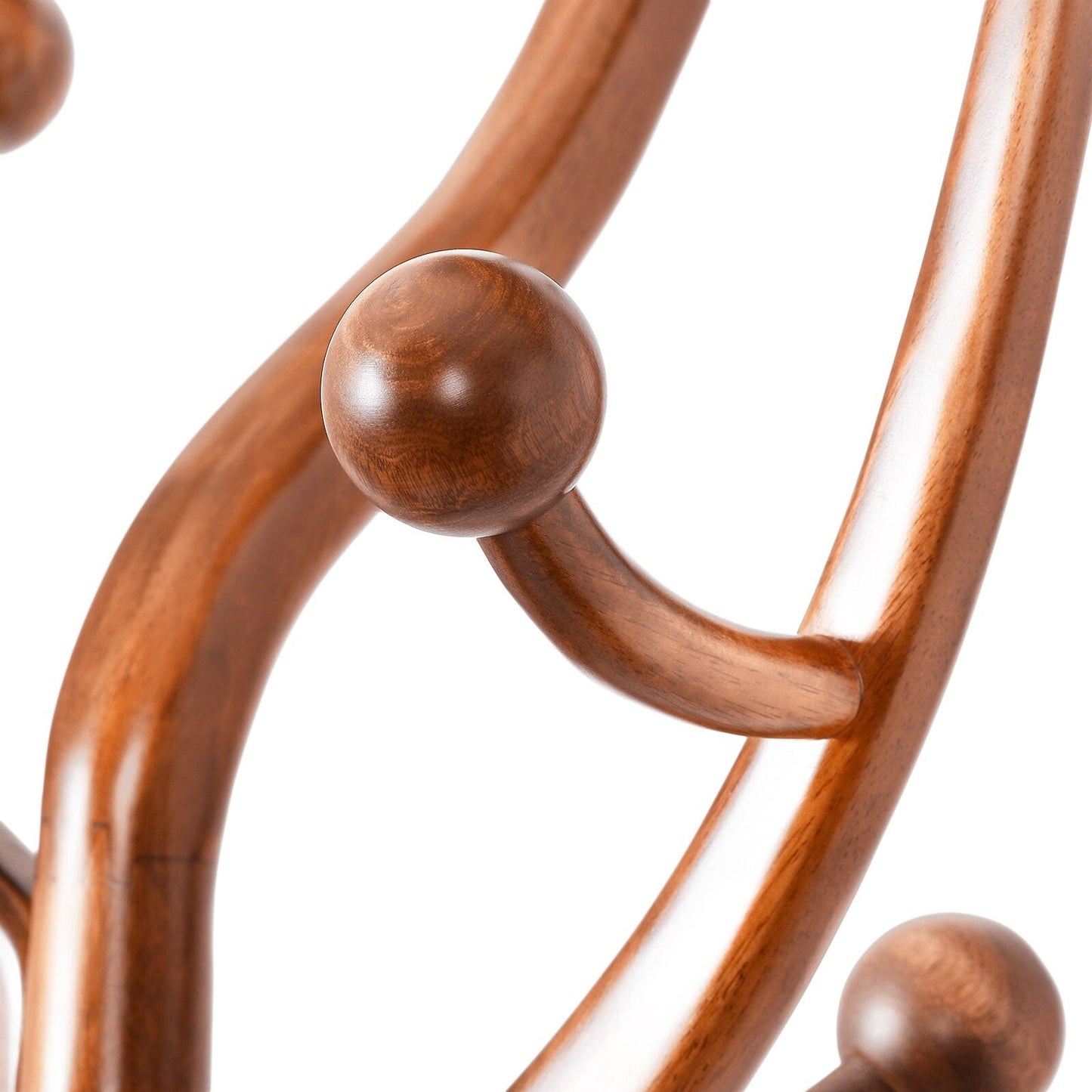 Porte-manteau autoportant en bois d'hévéa avec 8 crochets - 24,5 cm (L) x 70,87 cm (H)