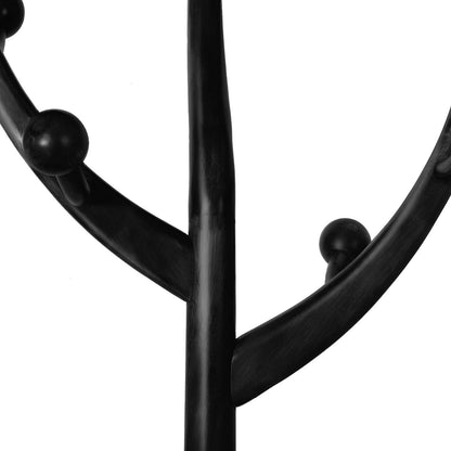 Porte-manteau autoportant en bois d'hévéa avec 8 crochets - 24,5 cm (L) x 70,87 cm (H)