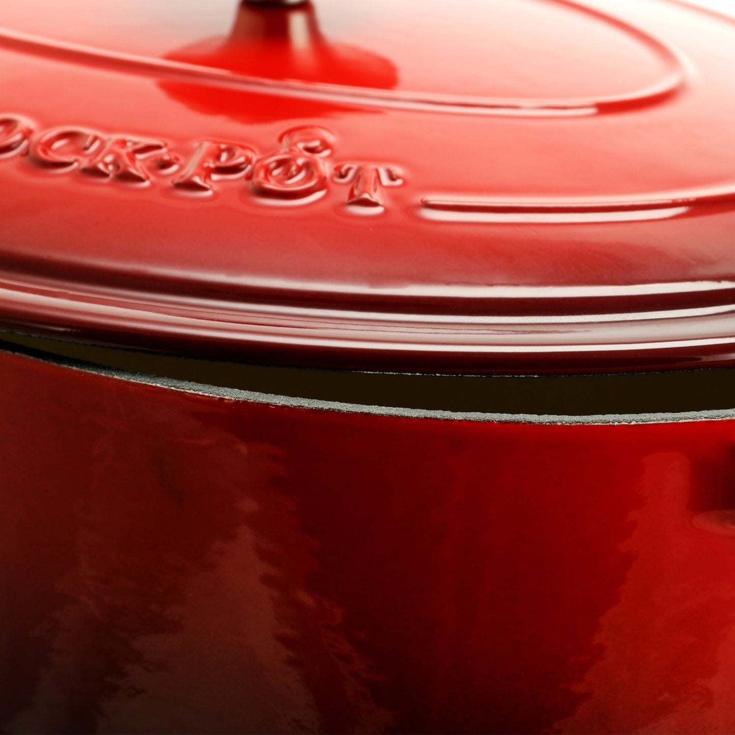 Cocotte hollandaise ovale en fonte émaillée Crock Pot Artisan de 7 litres, couleur rouge écarlate