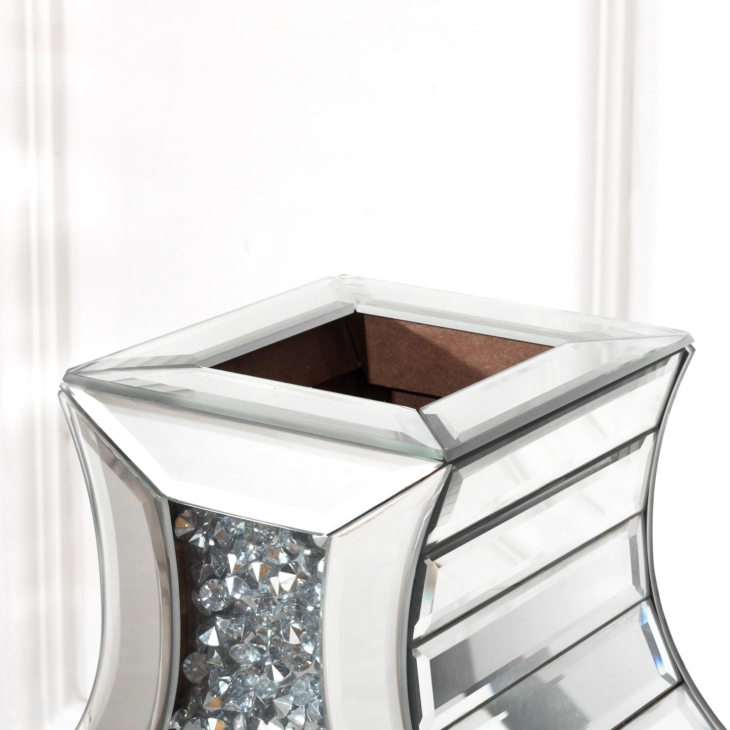 Grand vase de sol en diamants broyés