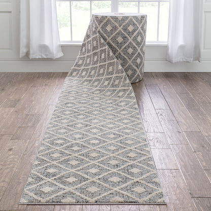 Tapis d'escalier moderne Harlow Trellis sur mesure