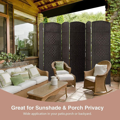 Paravent pliable autoportant en fibre tissée de 1,83 m de haut