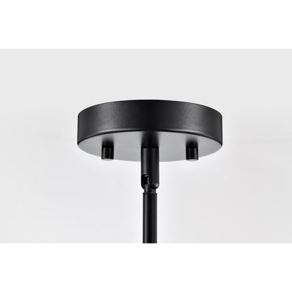 Suspension Daelan en verre transparent alvéolé à une lumière - 30,5 cm