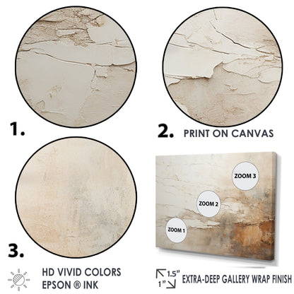 Designart Peinture abstraite fusionnant les teintes beige et marron, encadrée, pour le salon