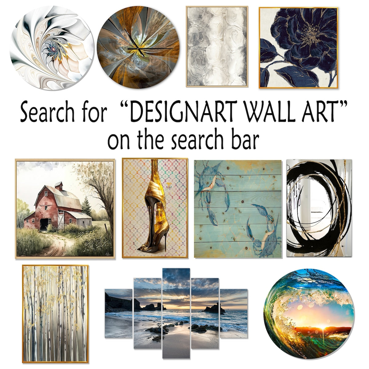 Designart Vague côtière bleue et blanche S Edge Décoration murale bleue minimaliste pour salon côtier Tableau sur toile encadrée