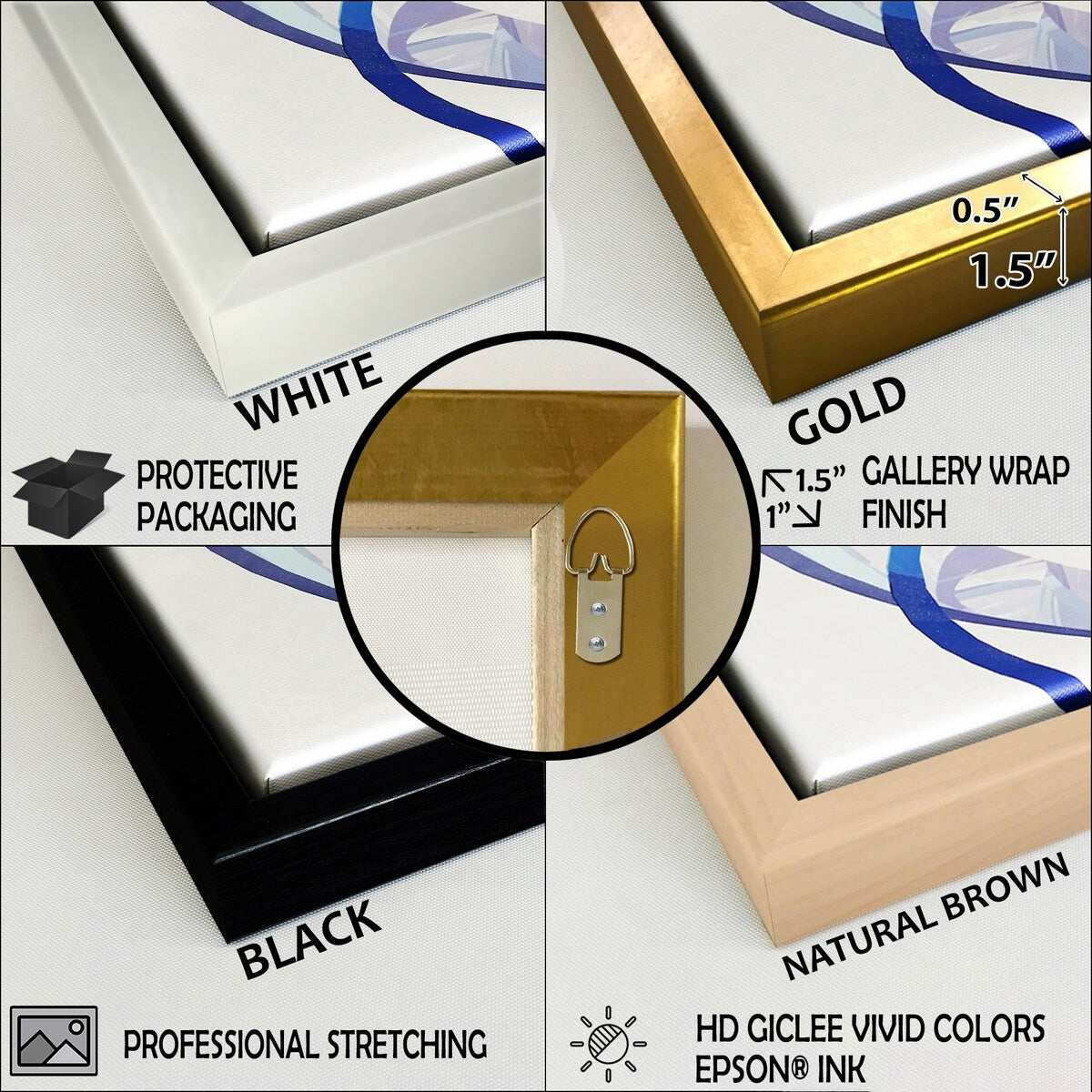 Designart Vert Or Minimalisme Poteries I Spirales Abstraites Art Mural Encadré Salon