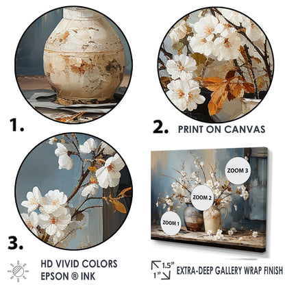 Nature morte de poterie et de fleurs Designart | Paysage d'arbres | Impression sur toile encadrée