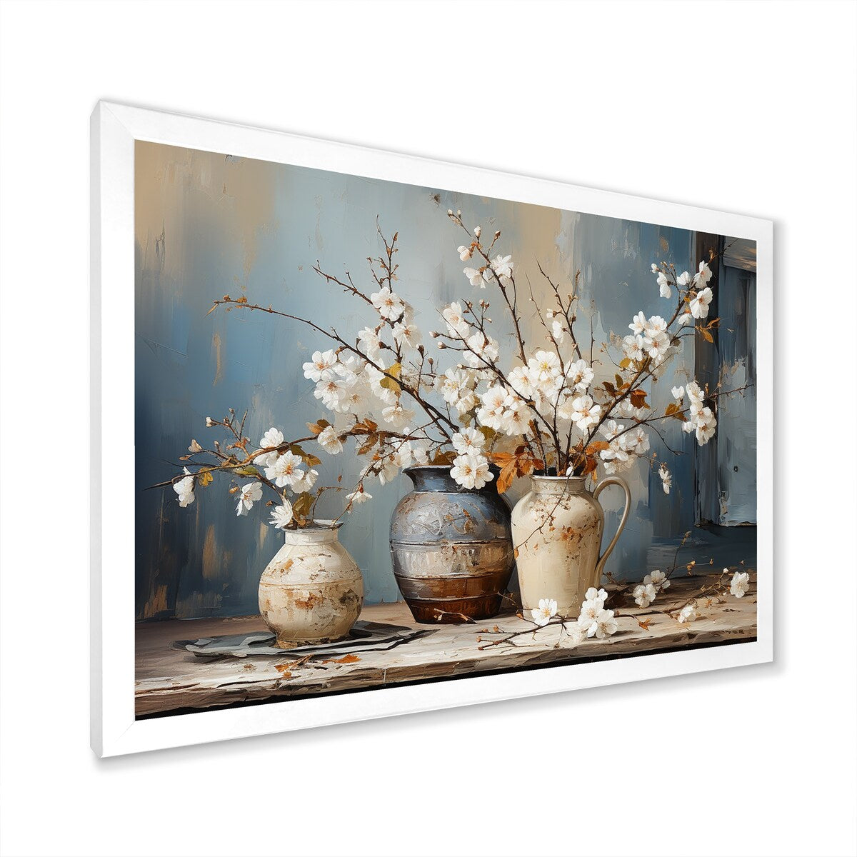 Nature morte de poterie et de fleurs Designart | Paysage d'arbres | Impression sur toile encadrée