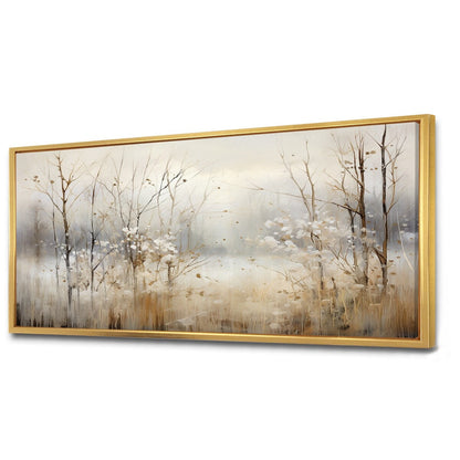 Décoration murale Designart Winter Meadow View Calmness II Meadow Grey - Toile encadrée pour chambre traditionnelle