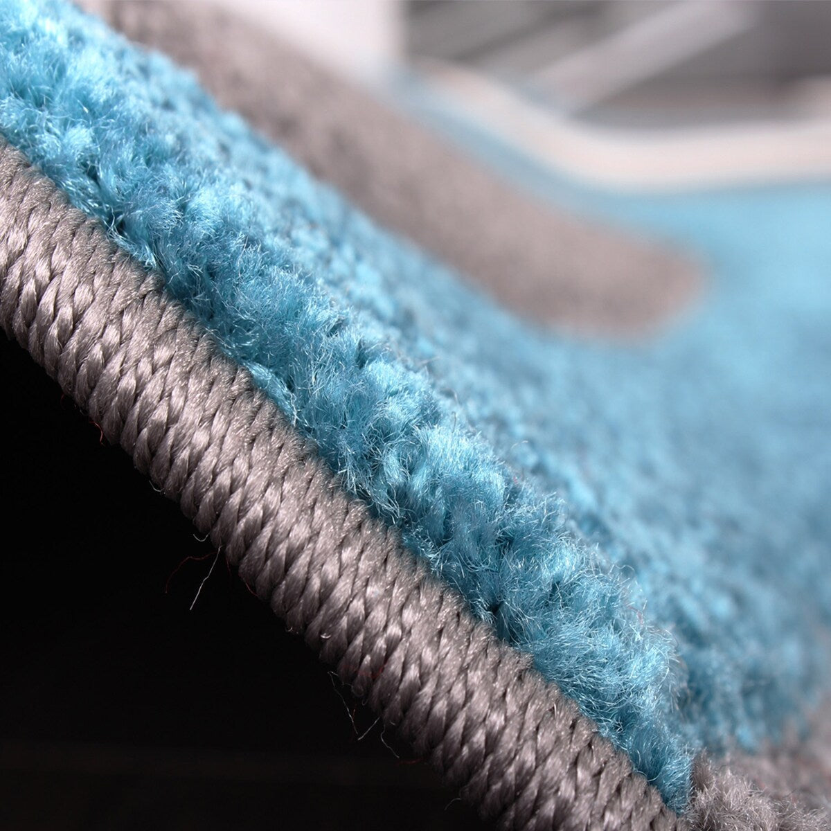 Tapis design à découpe contour et motif vague moderne