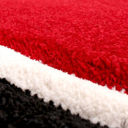 Tapis design à découpe contour et motif vague moderne