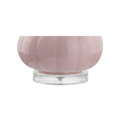 Lampe de table à LED Diamante 28,5 en verre, forme goutte d'eau, rose (lot de 2) par JONATHAN Y