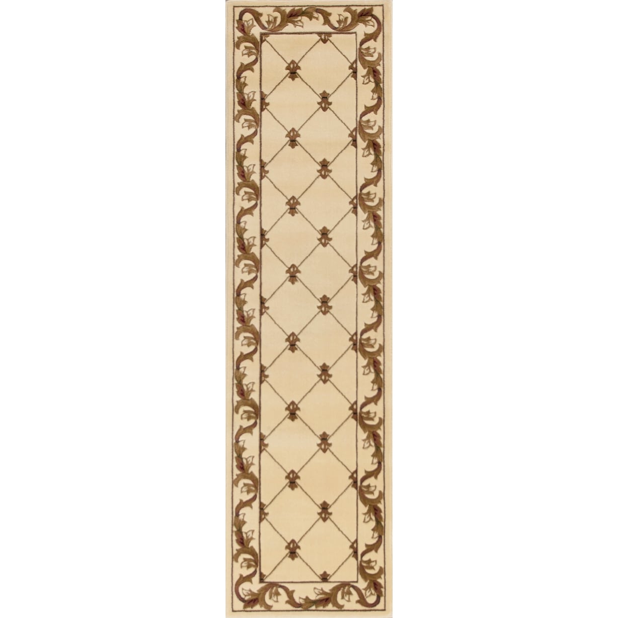 Tapis Domani Classics style victorien à bordure en treillis