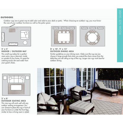 Tapis d'intérieur/extérieur Domani Napa à rayures d'été