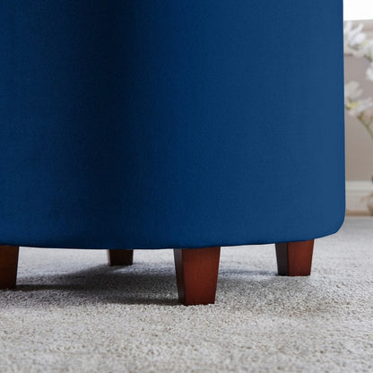 Pouf de rangement rond capitonné Donovan