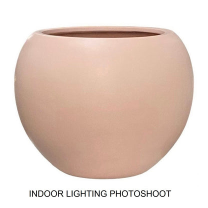 Jardinière sphérique moderne en fibre de pierre Riverside de DreamPatio pour intérieur/extérieur