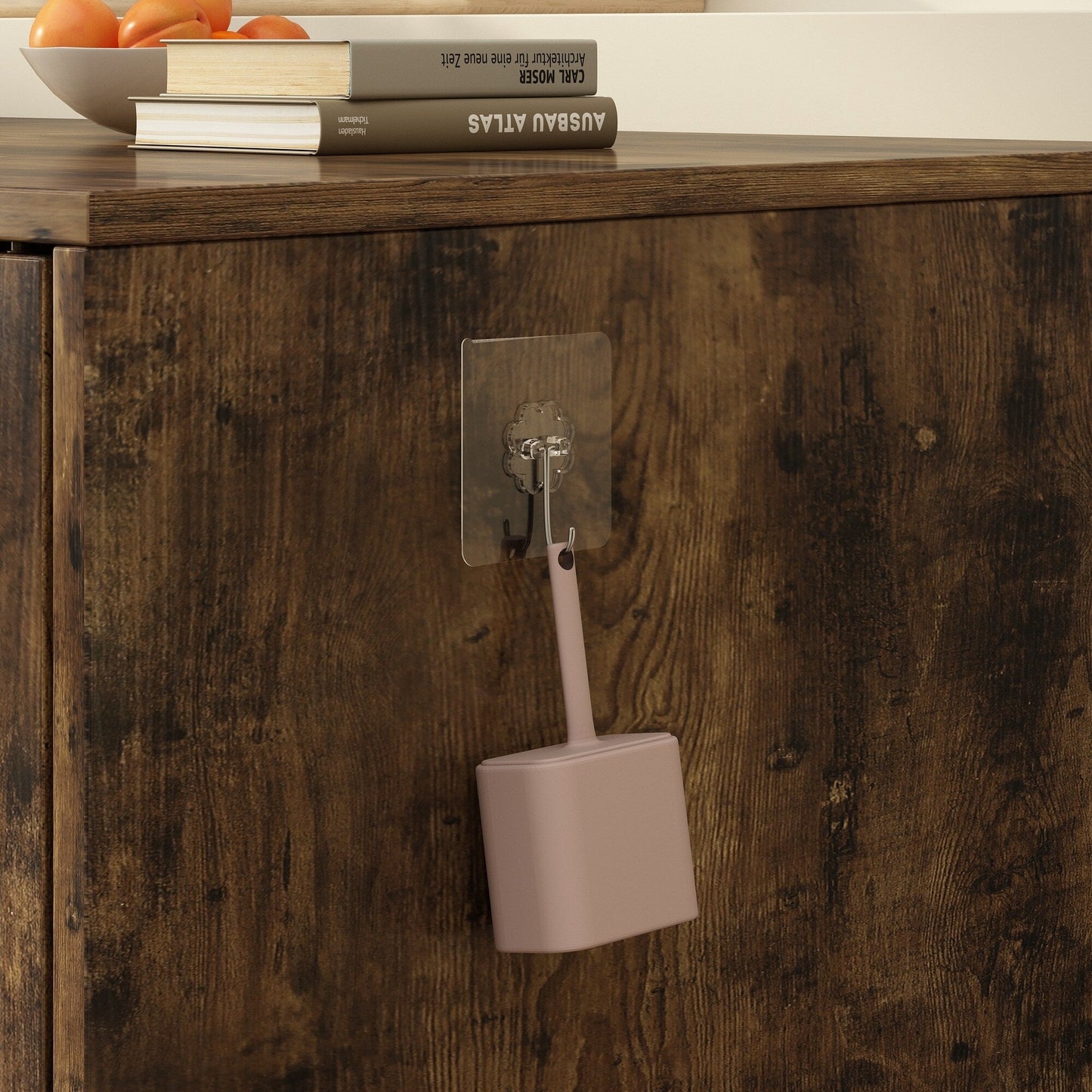 Meuble multifonctionnel pour bac à litière à double compartiment