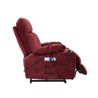 Fauteuil releveur motorisé OKIN à double moteur pour seniors avec chauffage, massage, inclinaison à 180° et dossier/repose-pieds réglables