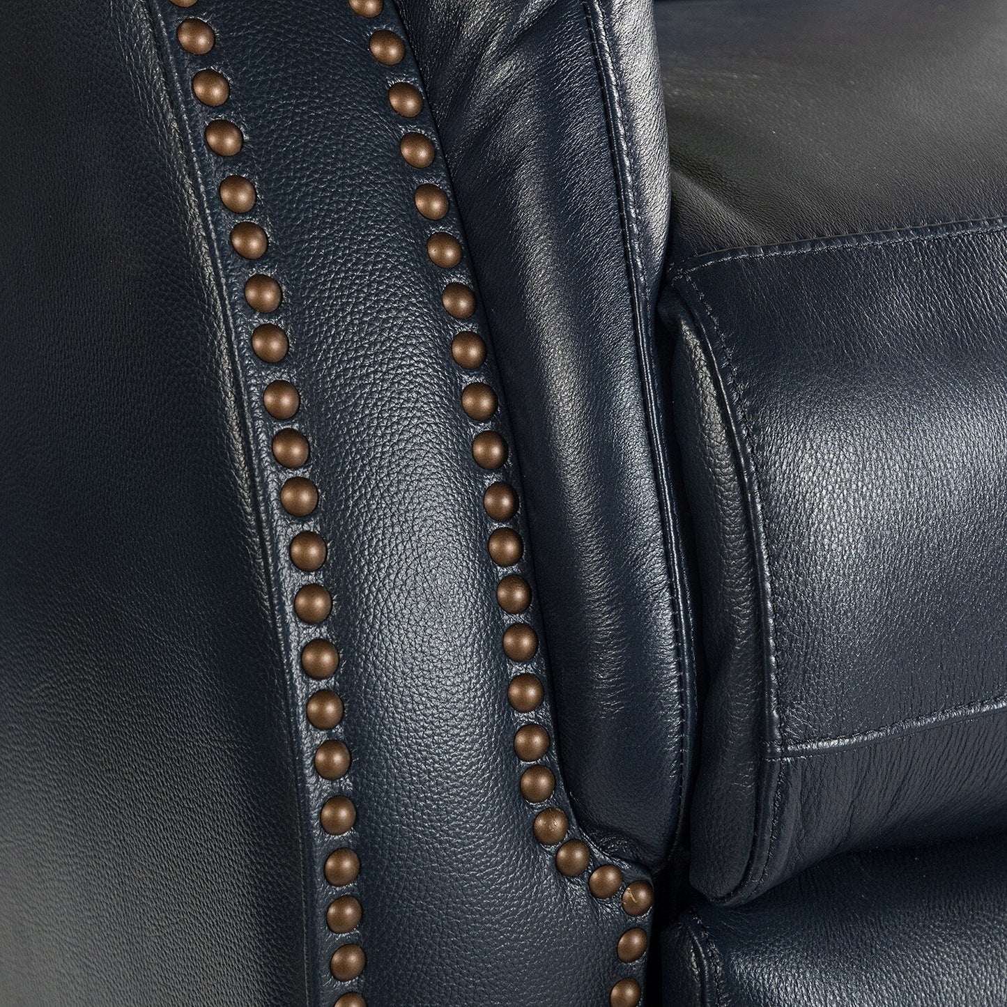 Fauteuil inclinable électrique en cuir véritable Eduardo avec port USB, lot de 2