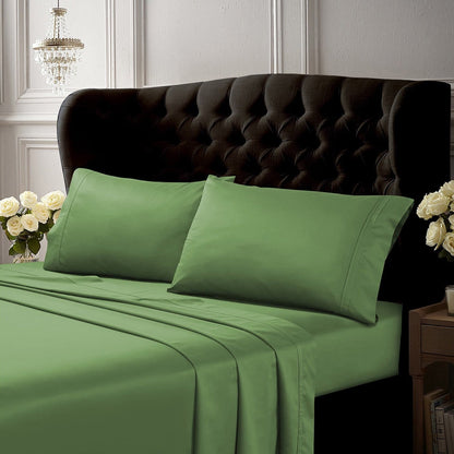 Ensemble de draps 6 pièces en coton égyptien 500 fils/cm² à poches extra profondes