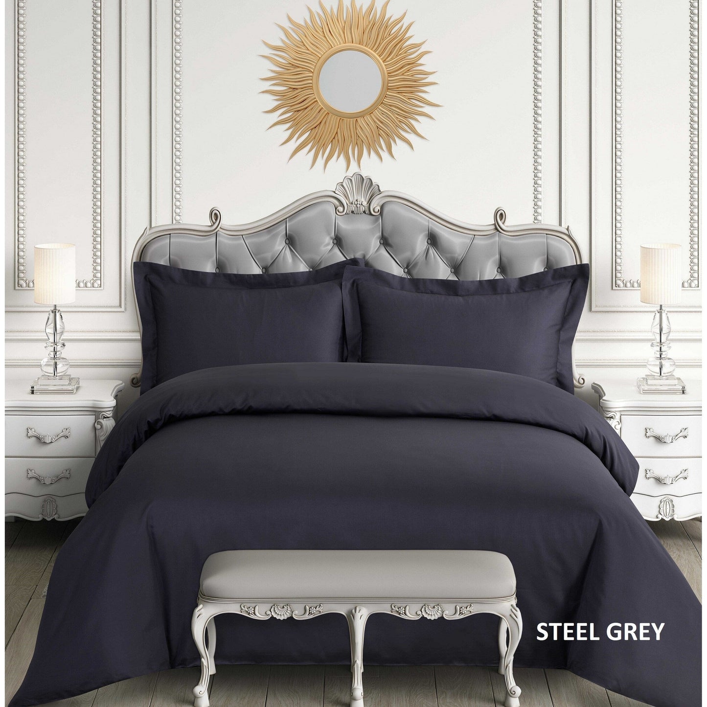 Housse de couette surdimensionnée en satin de coton égyptien 600 fils