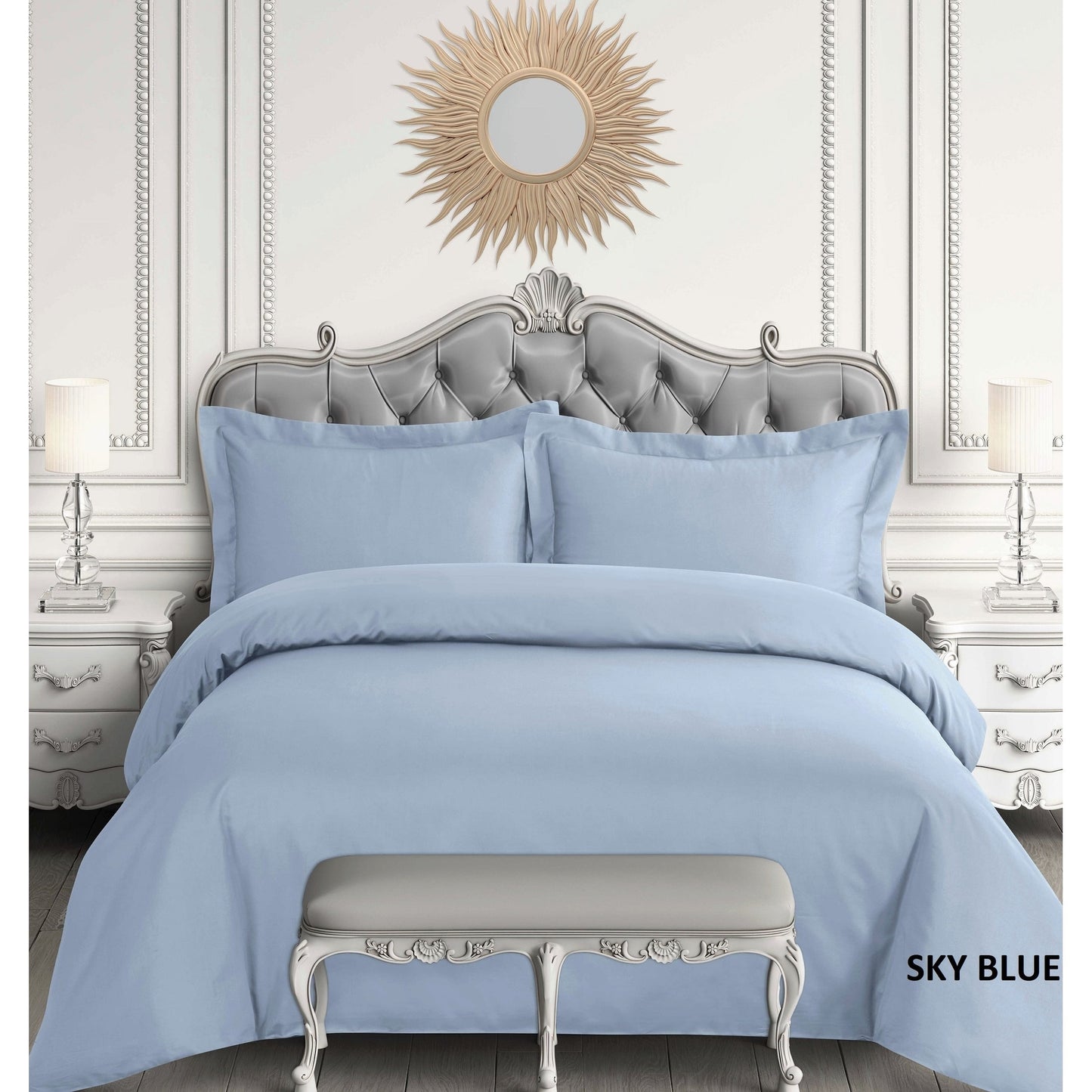 Housse de couette surdimensionnée en satin de coton égyptien 600 fils