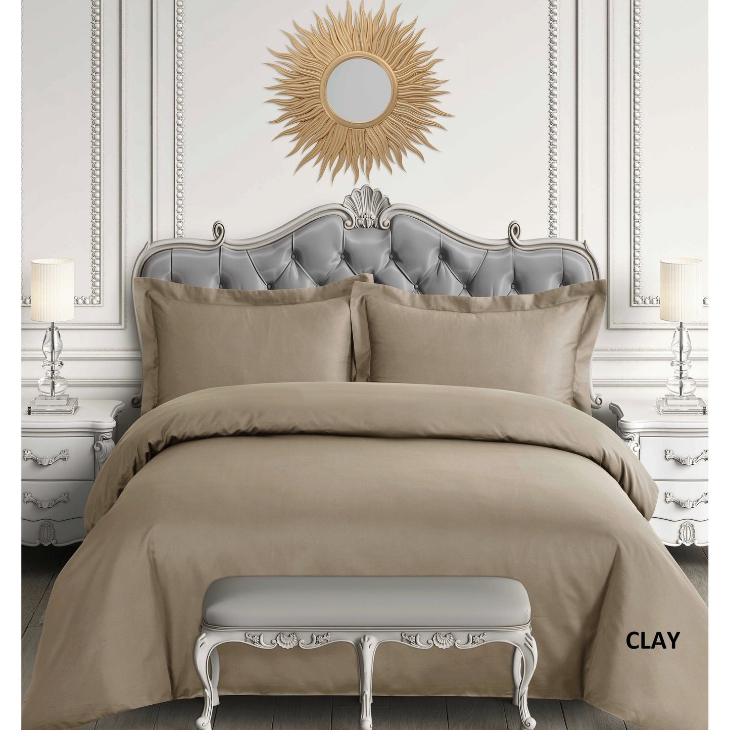 Housse de couette surdimensionnée en satin de coton égyptien 600 fils